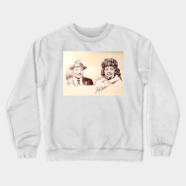 Martin Luther and Coretta Scott King Crewneck Sweatshirt by cindybrady1986